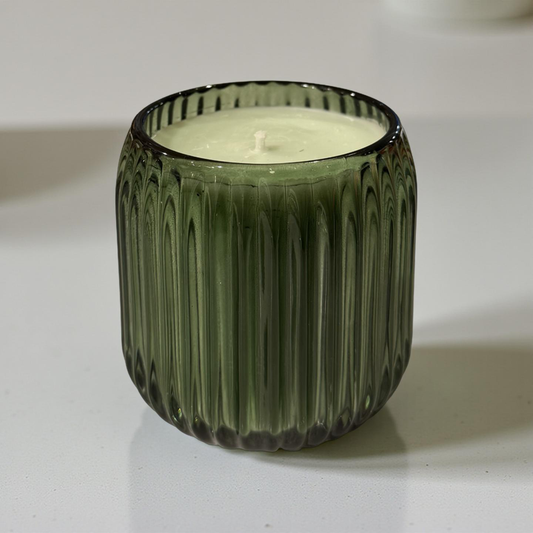 Bougie d'automne au musc boisé