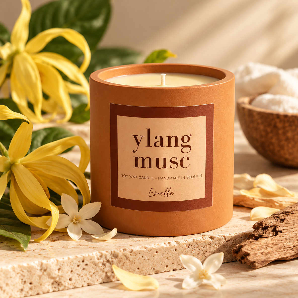 Bougie ylang musc – Emelle