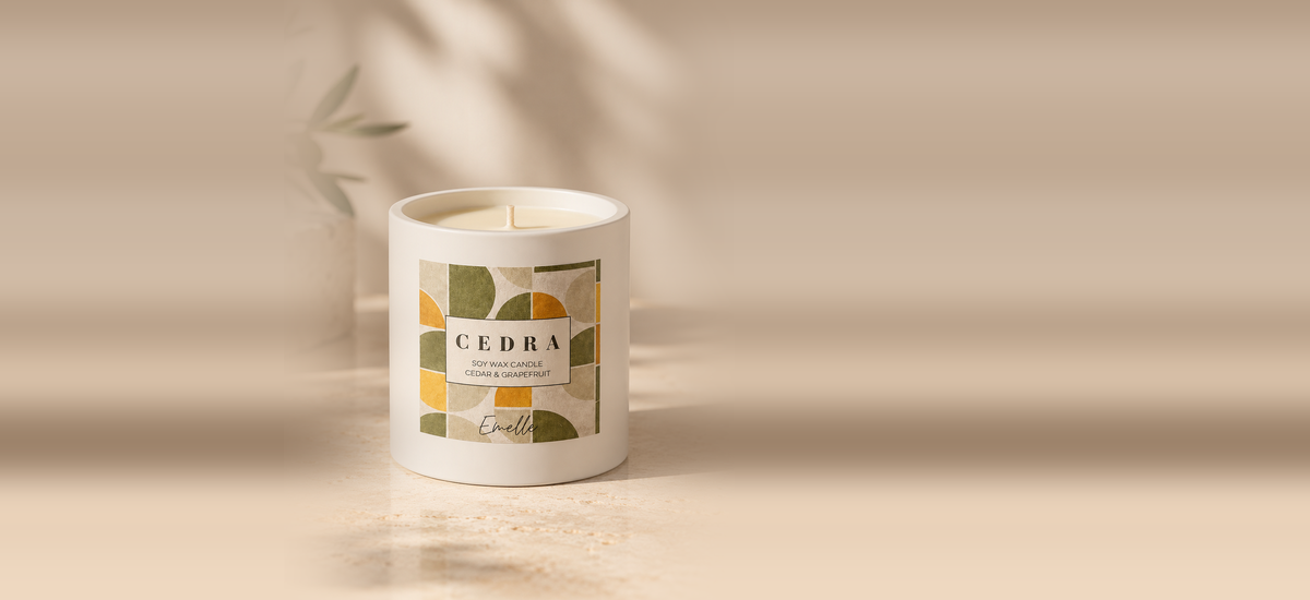 Bougie Cedra cèdre pamplemousse – Emelle